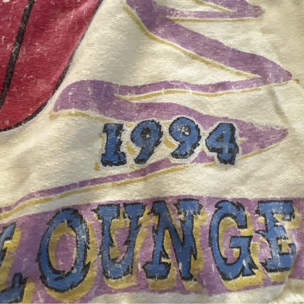 Rolling Stones Shirt juniors M Yellow Casual Pullover Voodoo Lounge Sweatshirt - Picture 4 of 5